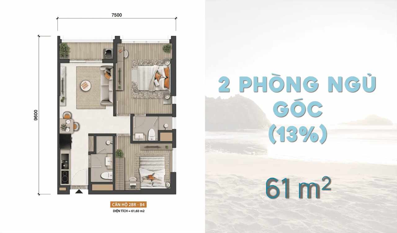 Layout thiết kế căn hộ Blanca City Vũng Tàu